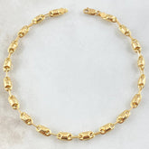 Rustic Cylinder Bracelet 2.55gr / 7.5in / 18K Gold