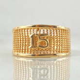 Fifteen Mesh Ring 3.4gr / Size 6 1/4 / 18K Gold