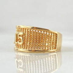 Fifteen Mesh Ring 3.4gr / Size 6 1/4 / 18K Gold