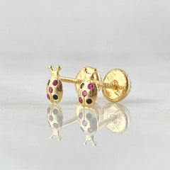 Ladybug Stud Earrings 0.65gr / 18K Yellow Gold