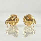 Stud Earrings Horse 0.55gr / 18K Yellow Gold