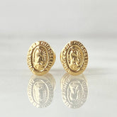 Stud Earrings Virgin Guadalupe 0.6gr / 18K Yellow Gold