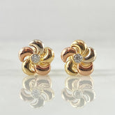 Stud Earrings Helix Flower 0.7gr / Three 18K Golds