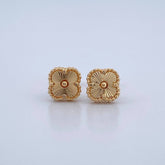 Clover Stud Earrings Center 1.85gr / 18K Yellow Gold Nac.Esp.