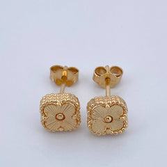 Clover Stud Earrings Center 1.85gr / 18K Yellow Gold Nac.Esp.