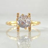 Linear Solitaire Ring 1.5gr / Size 6 / 18K Gold