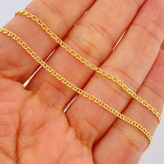 Flat Mariner Chain 2.6gr / 2.5in / 18K Gold +3 $