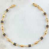 Rustic Cylinder Bracelet 3.15gr / 7.9in / 18K Yellow Gold Nac.Esp.