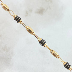 Rustic Cylinder Bracelet 3.15gr / 7.9in / 18K Yellow Gold Nac.Esp.