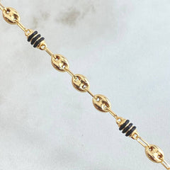 Rustic Bracelet GC 3X1 3.45gr / 8.1in / 18K Gold