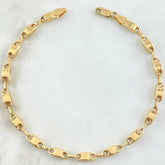 Rustic Bracelet Adije 4.6gr / 8.7in / 18K Yellow Gold Special Finish