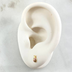 Ladybug Stud Earrings 0.65gr / 18K Yellow Gold