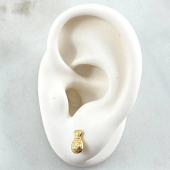 Stud Earrings Money Bag 0.65gr / 18K Yellow Gold