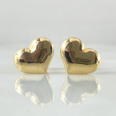 Stud Earrings Heart 0.9gr / 18K Yellow Gold