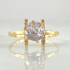 Linear Solitaire Ring 1.5gr / Size 6 / 18K Gold