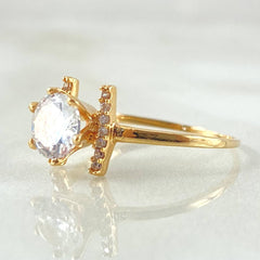 Linear Solitaire Ring 1.5gr / Size 6 / 18K Gold