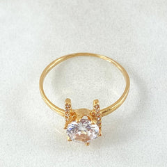 Linear Solitaire Ring 1.5gr / Size 6 / 18K Gold