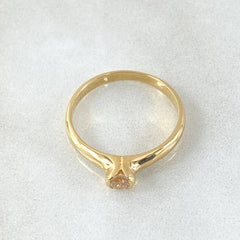 Thick Smooth Solitaire Ring 2.3gr / Size 6 3/4 / 18K Yellow Gold *