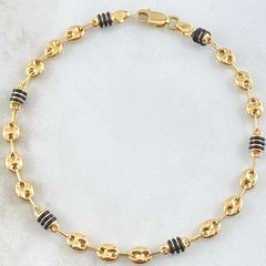 Rustic Bracelet GC 3X1 3.45gr / 8.1in / 18K Gold